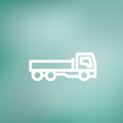 Cargo truck thin line icon