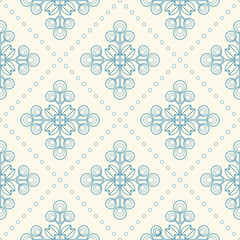 Seamless floral pattern, geometric flowers