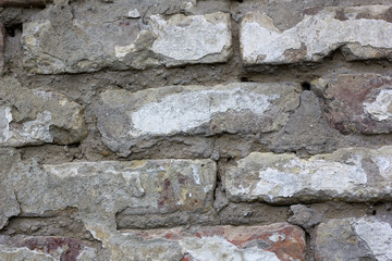 old crumbling brick wall