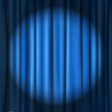 blue curtain theater background