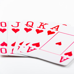 royal flush playing cards
