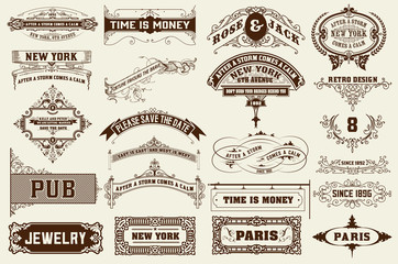22 Labels and banners. Vector