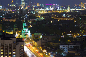 Fototapeta na wymiar landscape Moscow city, Moscow, Russia