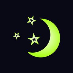 Moon icon vector