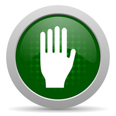 Obraz premium stop icon hand sign