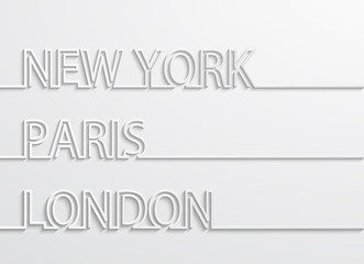 Vector modern capitals background.