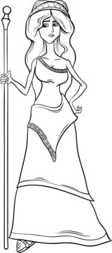 greek goddess hera coloring page