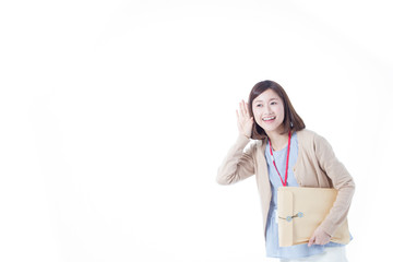 オフィスカジュアルID(白バック)