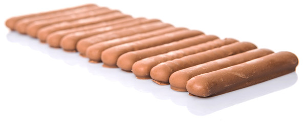 Chocolate coated finger biscuit 