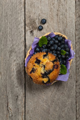 Blueberry Muffins. Selective focus.