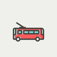 Bus thin line icon