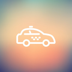 Police car thin line icon