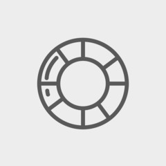 Life preserver thin line icon