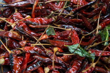 Chili spice spicy red dry cooked ingredients preparation concept