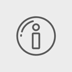 Gps eye thin line icon