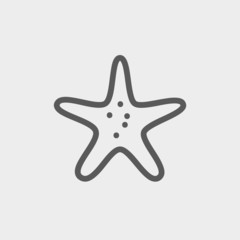 Starfish thin line icon