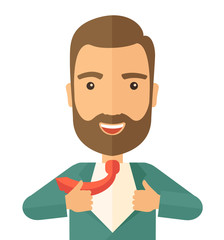 Working man to change his clothes