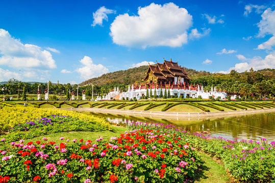 Ho Kham Luang at Royal Park Rajapruek, traditional thai architec
