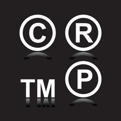 Set of infringement symbols 