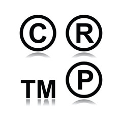 Set of infringement symbols 