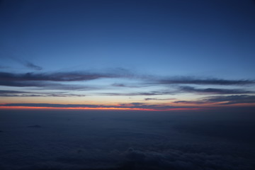 Fototapeta na wymiar Sunrise from the summit of Mount Fuji