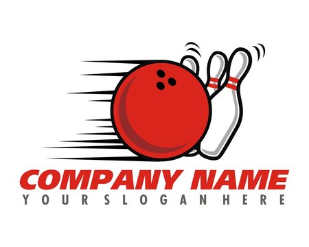 angry bowling logo image vector