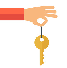 Hand with a key