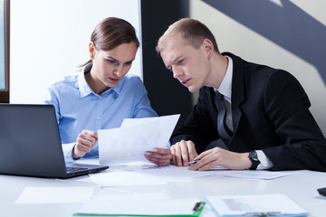 Co-workers working together