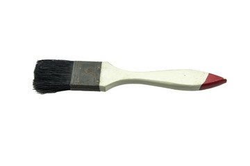 old brush isolated on white background.