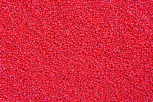 Background Texture of Red Sand Beads