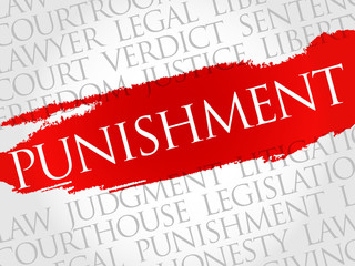 Punishment word cloud concept