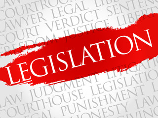 Legislation word cloud concept