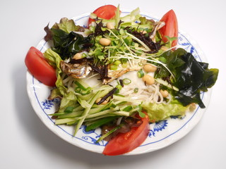 アジ野菜とろろ蕎麦