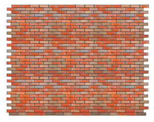  isolated red brick wall