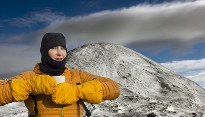 Female high altitude alpine climber