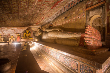 Buddha statues in Dambulla Cave Temple, Srilanka