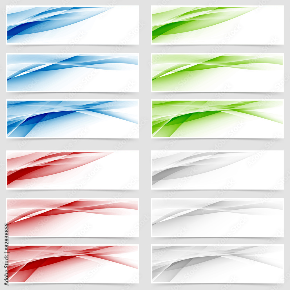 Canvas Prints bright colorful wave header collection