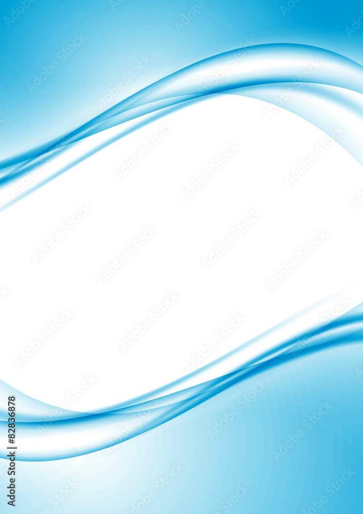 Poster modern swoosh border folder design template
