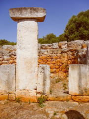 Retro look Torre den Galmes in Minorca