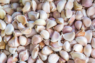 fresh garlics for sale at market,Thailand