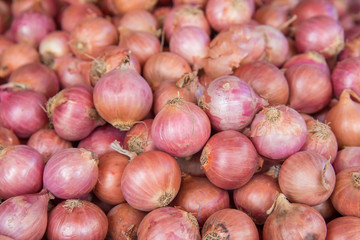 Red onion bulb for sale at market,Thailand