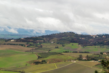 Fototapeta na wymiar landscape near Montepulciano, Italy