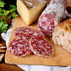 Salami and cheese