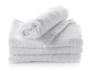 stack of white spa towels