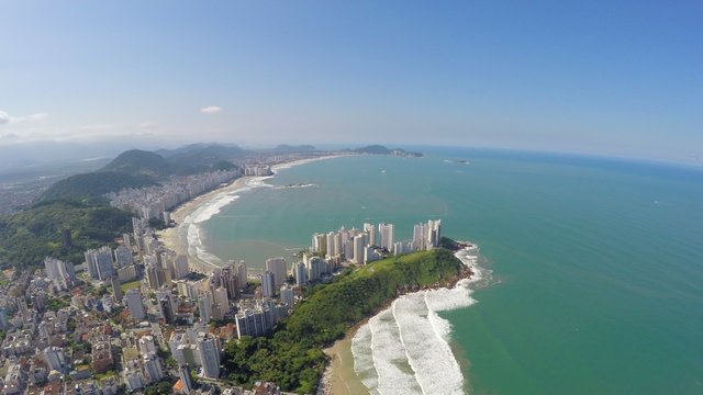 Aerial view of the Rio de Janeiro Coastline, Brazil