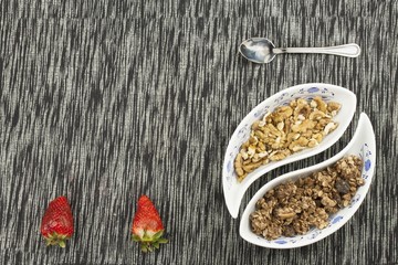 healthy breakfast, diet meal of cereal
