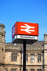 Obraz premium Shrewsbury Railway Station Sign.