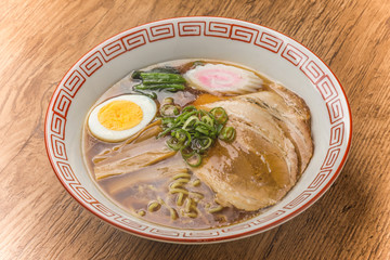 普通の醤油ラーメン　Food of soy sauce ramen Japan