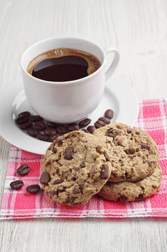 Delicious cookies and coffee