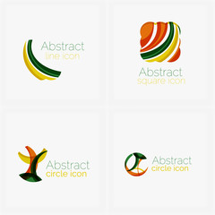 Clean elegant circle shaped abstract geometric logo. Universal